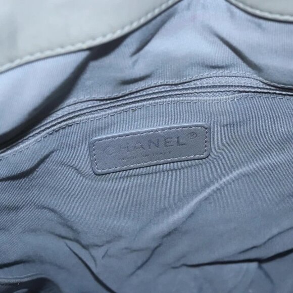 CHANEL Tote Bag Patent leather Gray CC Auth - Picture 12 of 15